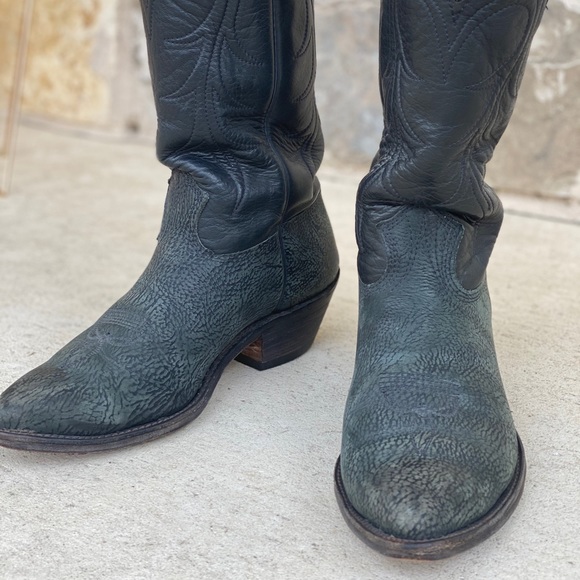 Stewart Boot Co. Vintage Sueded Bullhide 9.5 EE - Picture 1 of 8